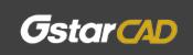 Logo oprogramowania GstarCAD z białym napisem Gstar i złotym CAD na ciemnoszarym tle.