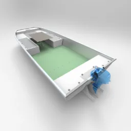 Łódź aluminiowa do połowu ryb