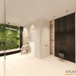 Projekt ekskluzywnej łazienki z wpuszczoną w podłogę wanną. Projektowanie wnętrz Poznań, ANASTHA® DESIGN , Architekt wnętrz: Anna Trawczyńska