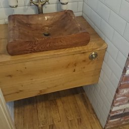 Drewniana umywalka - wiemy gdzie taką zamówić.