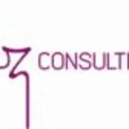 Logo firmy z napisem 'bz CONSULTING', utrzymane w odcieniach fioletu, na białym tle.