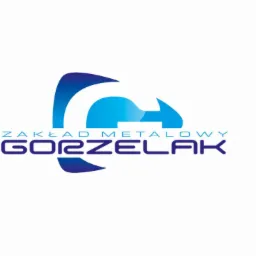 Logo Zakładu Metalowego Gorzelak z abstrakcyjnym symbolem w odcieniach niebieskiego.