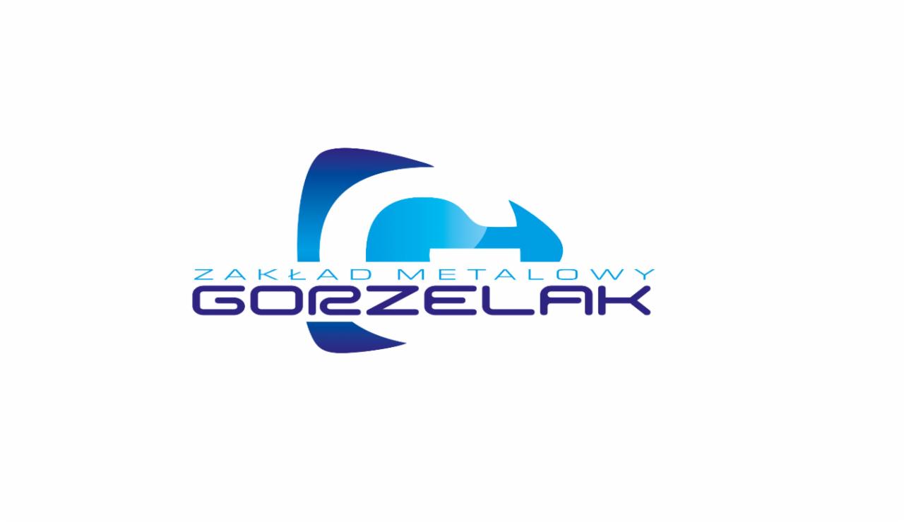 Logo Zakładu Metalowego Gorzelak z abstrakcyjnym symbolem w odcieniach niebieskiego.