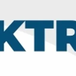 Logo firmy 'ELEKTRON' z symbolem atomu w kolorze niebieskim na szarym tle.