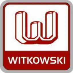 Logo firmy WITKOWSKI w czerwono-białej kolorystyce, przedstawiające stylizowaną literę W wewnątrz kwadratowej ramki z zaokrąglonymi rogami.