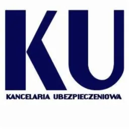 Logo Kancelarii Ubezpieczeniowej z dużym, granatowym napisem KU.