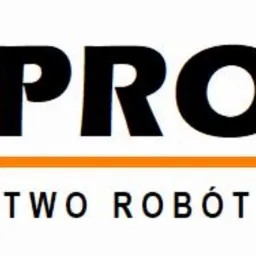 Logo firmy PRB PROBUX, przedsiębiorstwa robót budowlanych, z napisem w kolorach pomarańczowym i czarnym na białym tle.