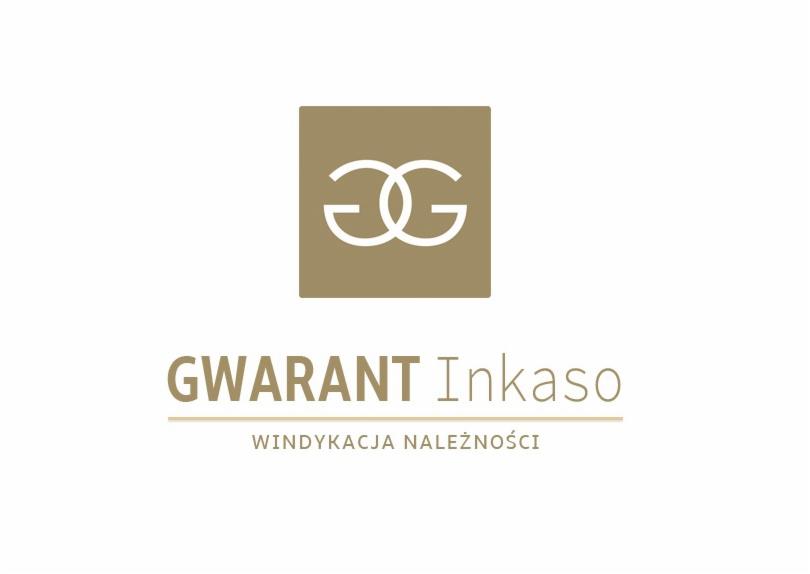Logo firmy GWARANT Inkaso z symbolem dwóch splecionych liter G w kwadracie i napisem 'WINDYKACJA NALEŻNOŚCI' poniżej.