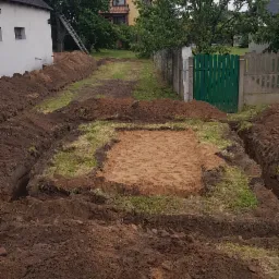 wykop pod przyłącze butli gazowej