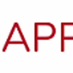 Logo firmy Happy haft, przedstawiające czerwono-szary romb oraz napis HAPPY haft, gdzie HAPPY jest w kolorze czerwonym, a haft w kolorze szarym.