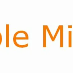 Pomarańczowy napis 'Meble Mistrz' na białym tle, prezentujący logo firmy meblarskiej.