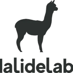 Logo Halidelabs przedstawiające sylwetkę alpaki w kolorze szarym na czarnym tle.