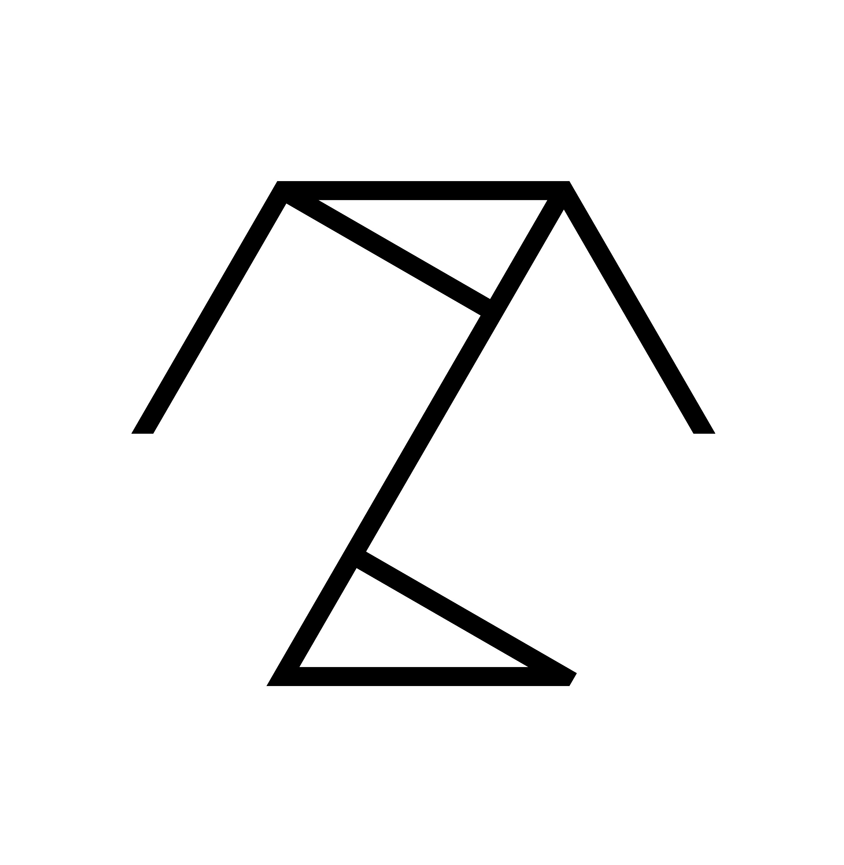 Czarno-białe, minimalistyczne logo przedstawiające abstrakcyjny dom z geometrycznych linii.