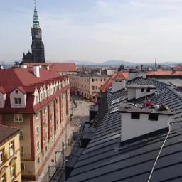 Blacha na 'klik', skomplikowany dach. Świdnica