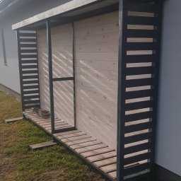 Mobilne Usługi Stolarsko-Spawalnicze - wiata na drewno
