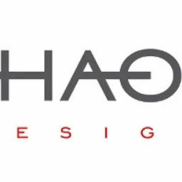Szare logo 'CHAOS DESIGN' z poziomą linią w literze A, czerwony napis 'DESIGN' poniżej.