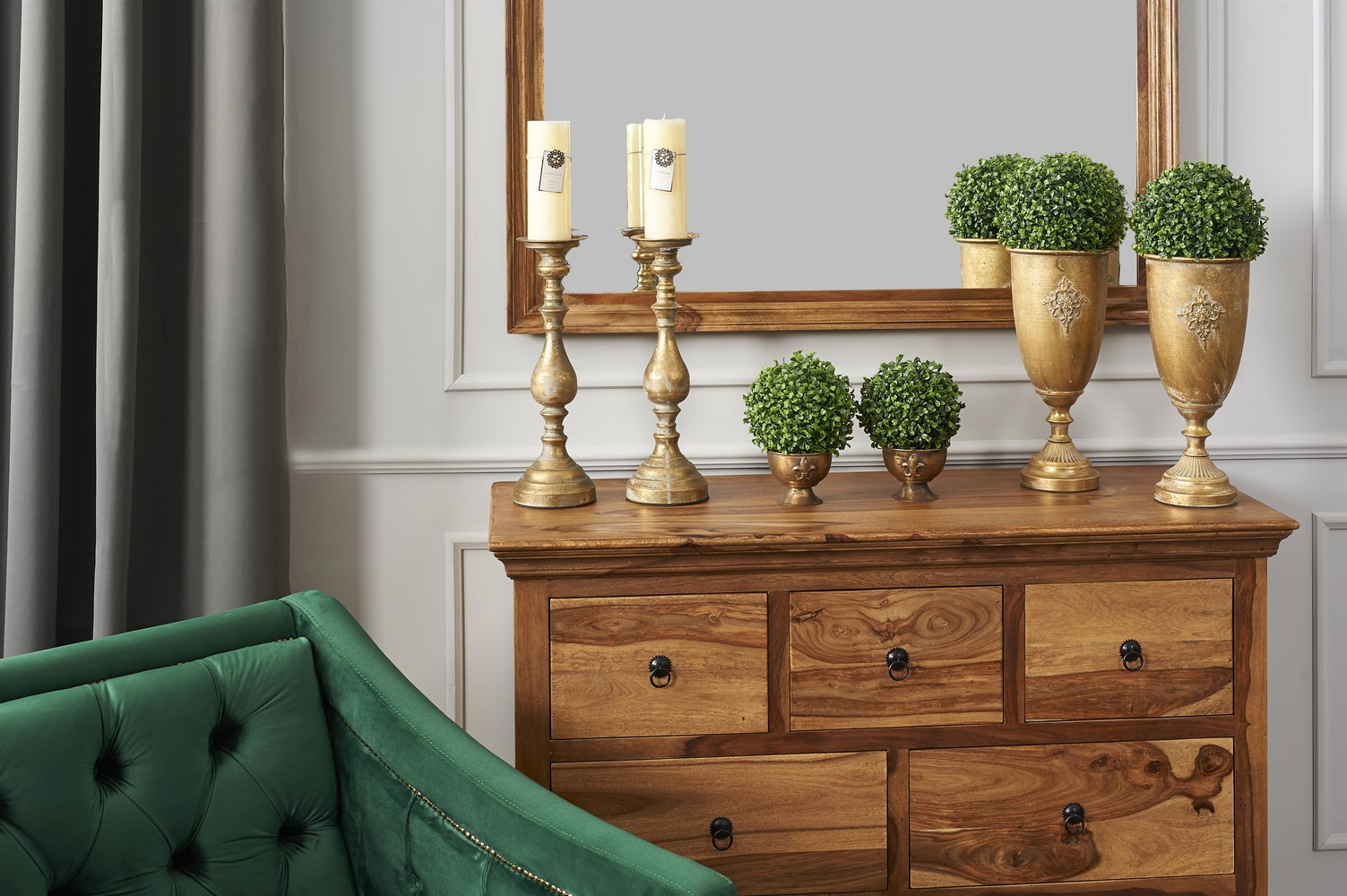 Komoda z litego drewna 120 cm