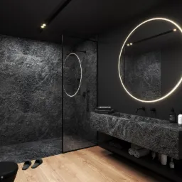 Karpacz - łazienka w mieszkaniu 60mkw