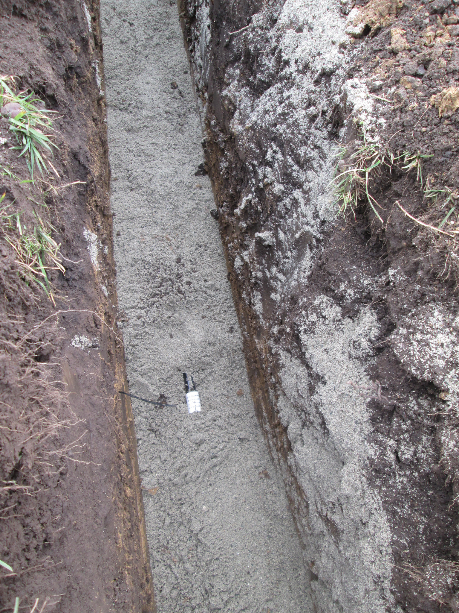 Kabel energetyczny w podsypce piaskowej