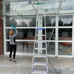 Mycie witryn , okien , zadaszeń. Mycie myjka wysokociśnieniową elewacji oraz kostki .