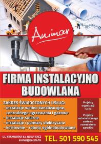 ANIMAR Firma Instalacyjno Budowlana Anita Marszał-Koczenasz - Kolektory słoneczne Nowy Sącz