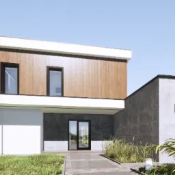 Współczesny dom indywidualny projekt. Dom z płaskim dachem