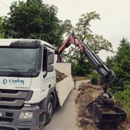 Załadunek i wywóz ziemia,gruz,piasek. Transport. HDS załadunek + wywrotka