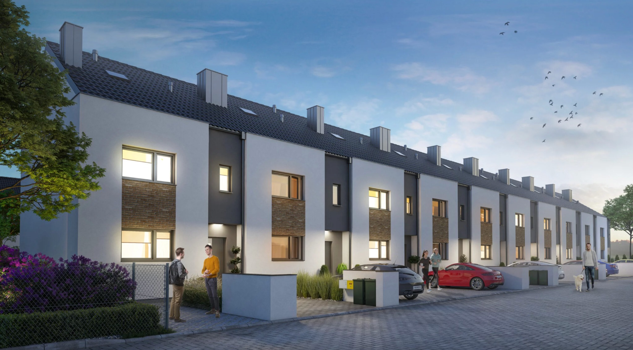 budynki w zabudowie szeregowej, Gwiazdowo, materiały Inwestora (Greenbud Development)