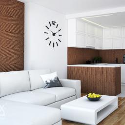 Panel 3D zastosowany na ścianie (wzór PP-07), wyspie w kuchni oraz między meblami kuchennymi 
(wzór PP-04)