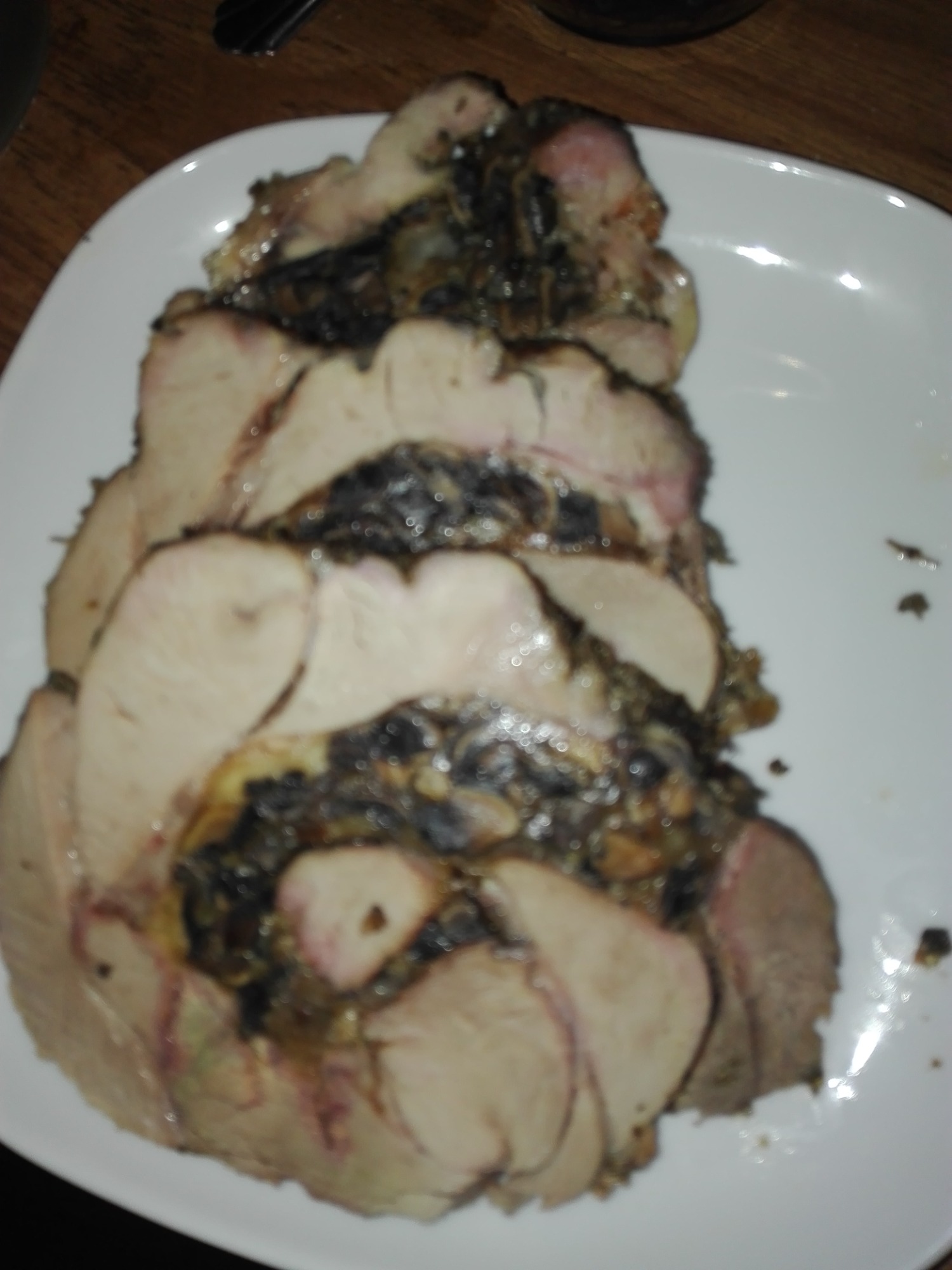 Indyk faszerowany grzybami leśnymi