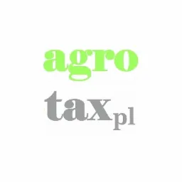 Logo firmy Agro Tax pl z nazwą w kolorach jasnozielonym i szarym na białym tle.