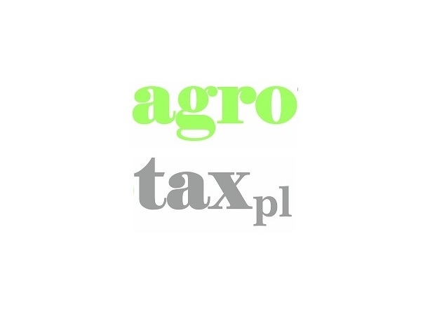 Logo firmy Agro Tax pl z nazwą w kolorach jasnozielonym i szarym na białym tle.