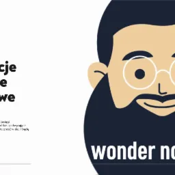 Animacja filmowa i webowa z ilustracją brodatego mężczyzny w okularach mrugającego okiem, promująca firmę YOIOIMI.