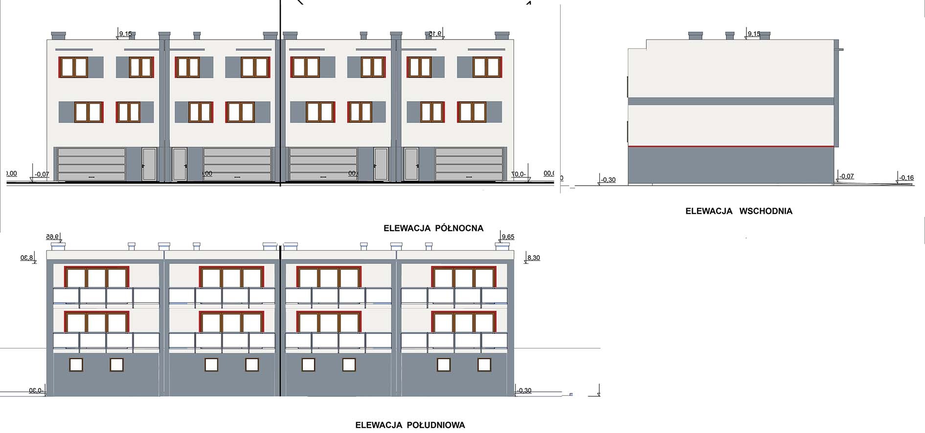 Wizualizacja elewacji na płasko