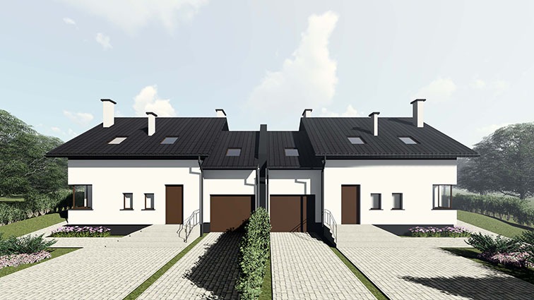 Wizualizacja elewacji na bryle 3d