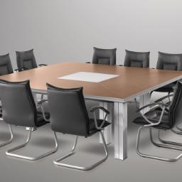 Stół konferencyjny z fotelami