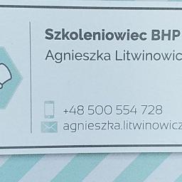 Szkoleniowiec BHP Agnieszka Litwinowicz - Kursy BHP Biała Podlaska