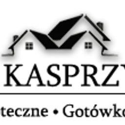 Stylizowane logo przedstawiające dwa połączone dachy domów z oknami, utrzymane w szarościach na czarnym tle.