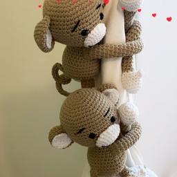 Szydełkowe małpki 30 cm .