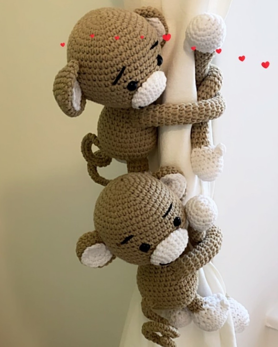 Szydełkowe małpki 30 cm .