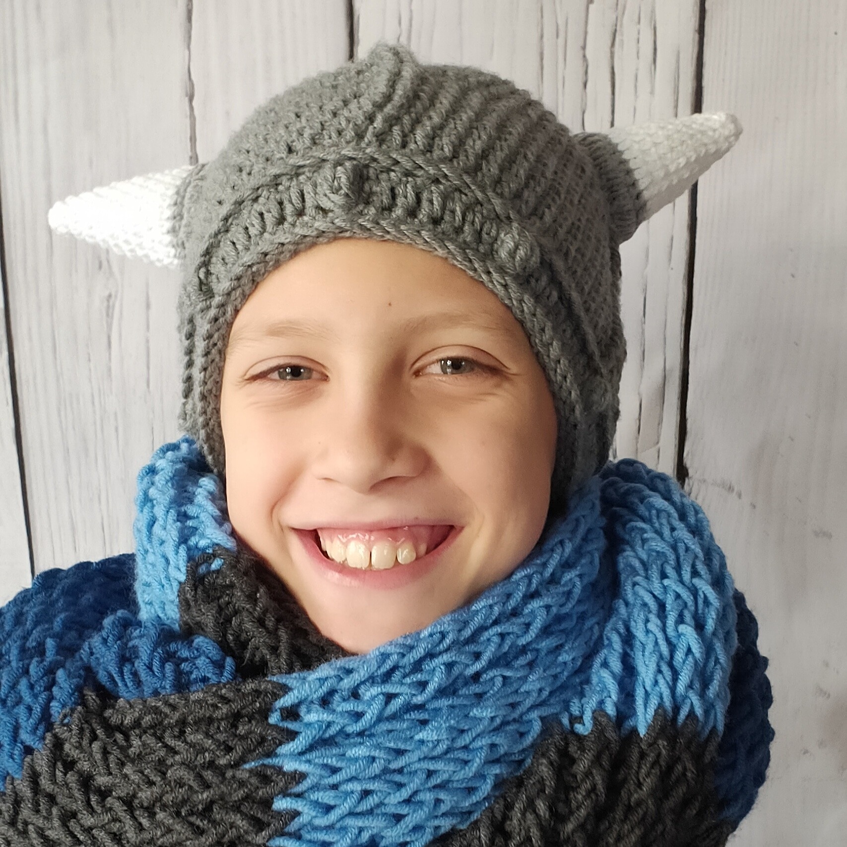 Szydełkowa czapka wiking