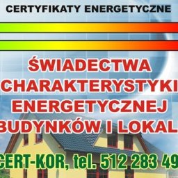 CERT-KOR charakterystyka energetyczna budynku - Konstrukcje Inżynierskie Łask