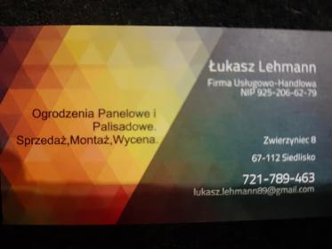 Firma usługowo handlowa Lukasz Lehmann - Ogrodzenia Zwierzyniec