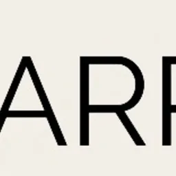 Logo firmy ARPP z abstrakcyjnym symbolem litery A po lewej stronie, czarne litery na jasnym tle.