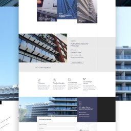 Strona dla niemieckiej firmy z branży architektoniczej.