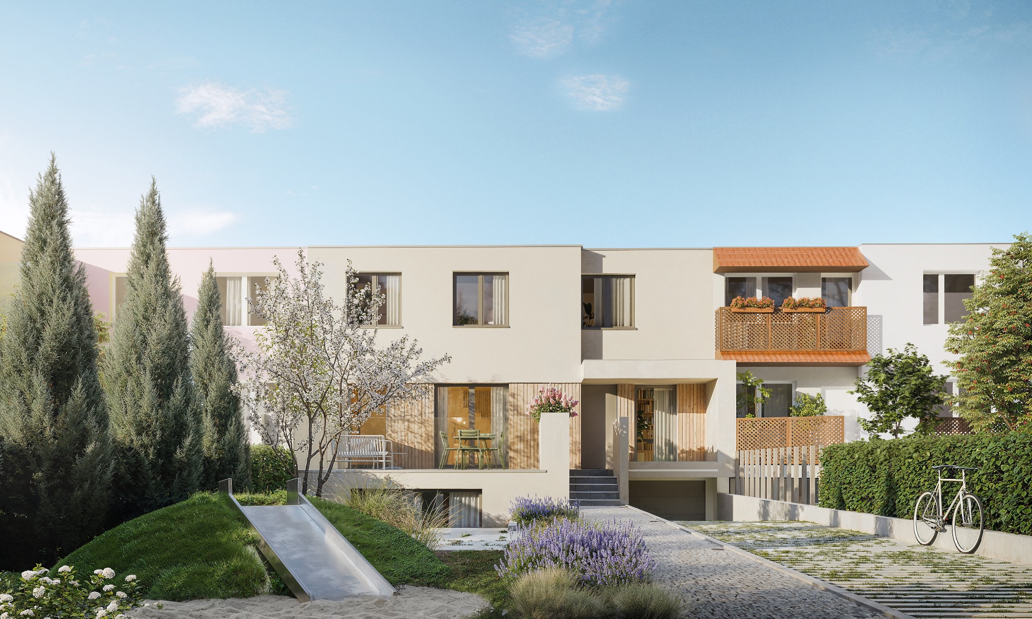 Projekt przebudowy domu jednorodzinnego w zabudowie szeregowej.