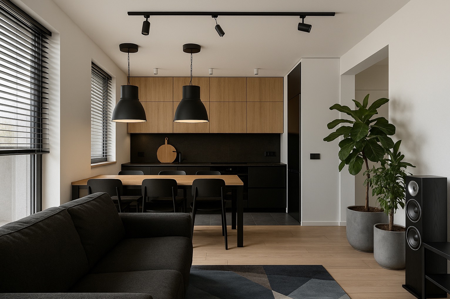 Projekt wnętrza mieszkania dla singla w Poznaniu