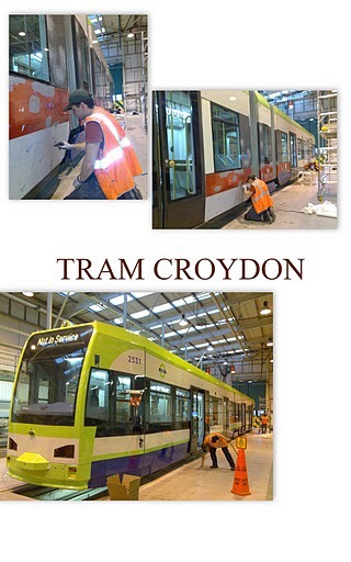 zmiana kolorów na tramwajach londyńskich .