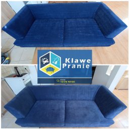 Efekt naszej pracy:
Kanapa przed i po praniu ;)