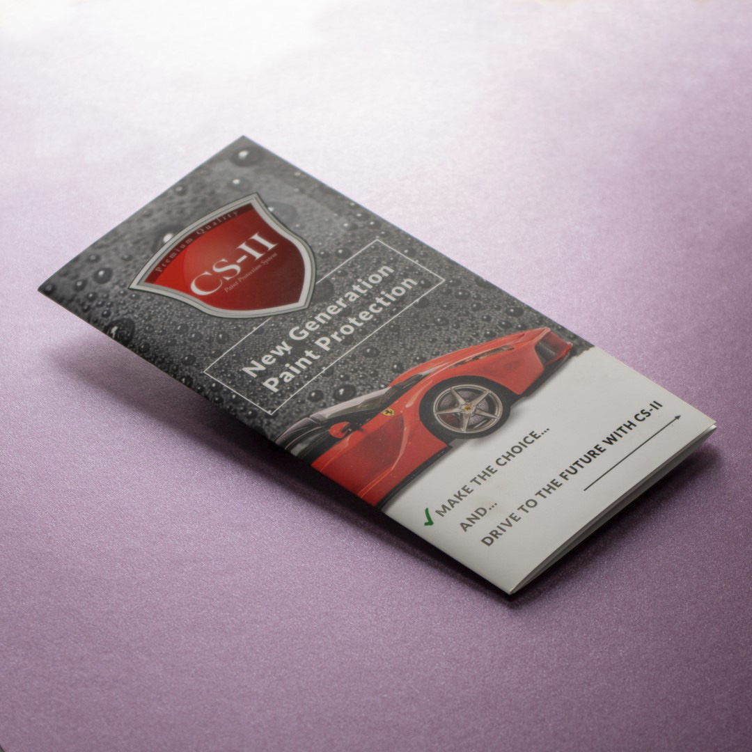 Ulotka. Uszlachetnienie: folia mat + lakier UV